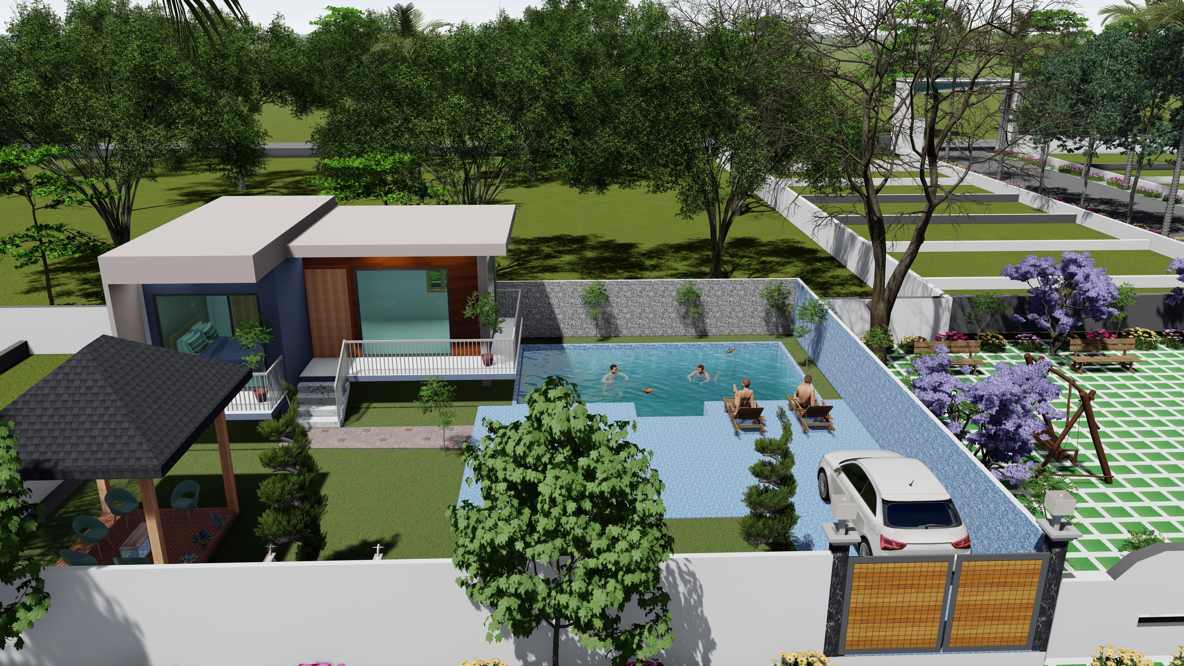 Luxury Farmhouse With Private Pool In Lucknow